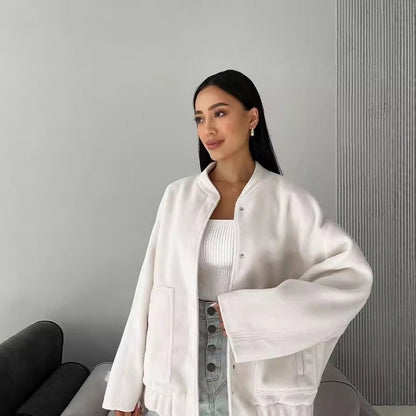 Damen Fleecejacke mit lässigem Schnitt und praktischen Taschen Merchesia