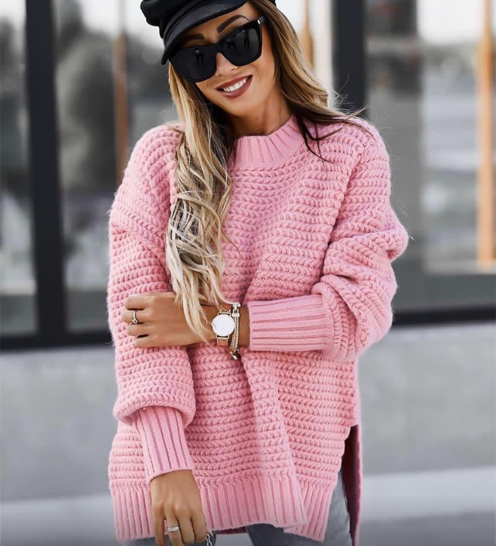 Damen Pullover mit strukturiertem Design und modischem Oversized-Schnitt Merchesia