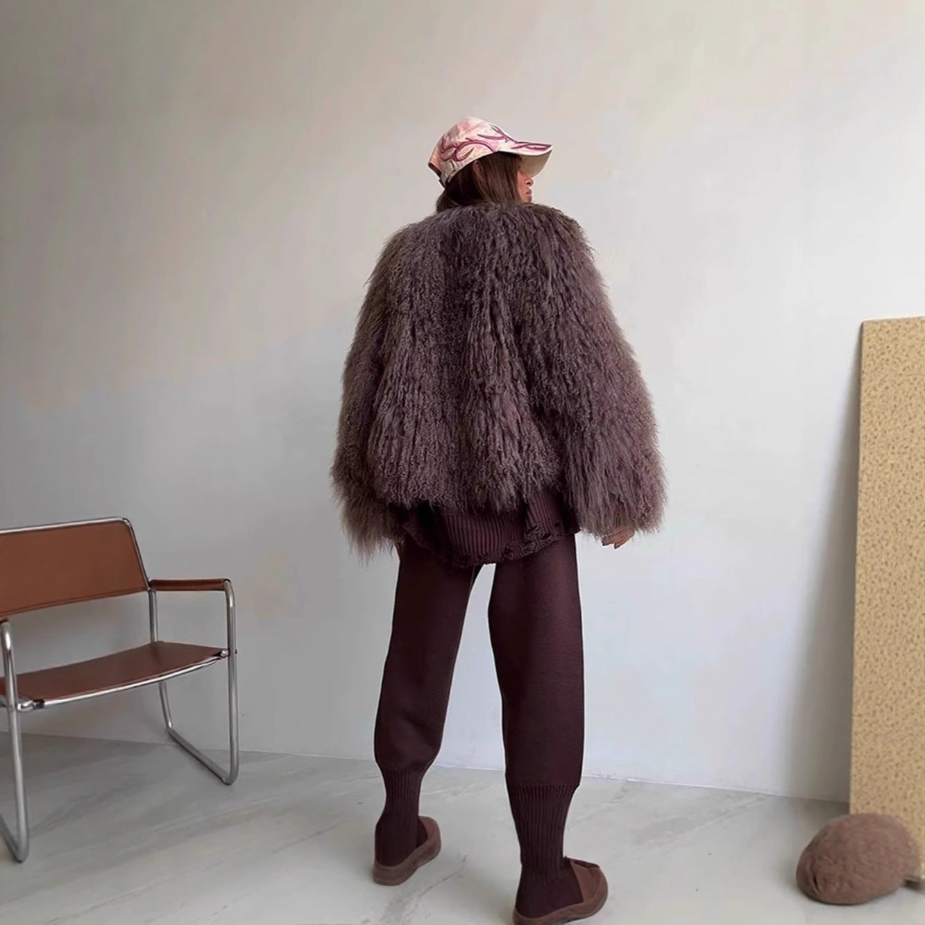 Damen Fleece-Überzieher im trendigen Bouclé-Stil Merchesia