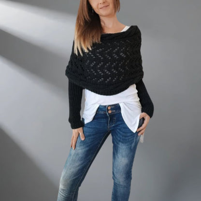 WW | Wärme Und Komfort Luxuriöser Schal Mit Drapierung Und Design
