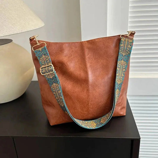 WW | Weinlese Leder Schultertasche