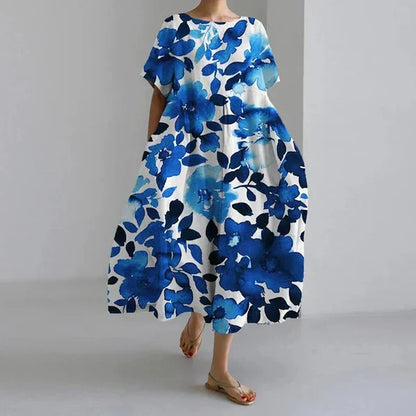 Boho-Blumenkleid - Weites Kleid