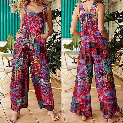 Merche farbenfrohen Druck Jumpsuit ideal für den Sommer vibe
