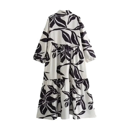 Merche - Kleid - Flare - Locker - Flip-Kragen - Herbst