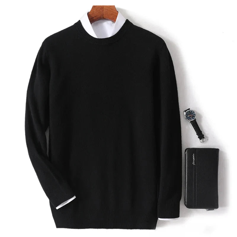 WW | Weicher Und Warmer O Ausschnitt Pullover Für Herren, Perfekt Für Kalte Tage
