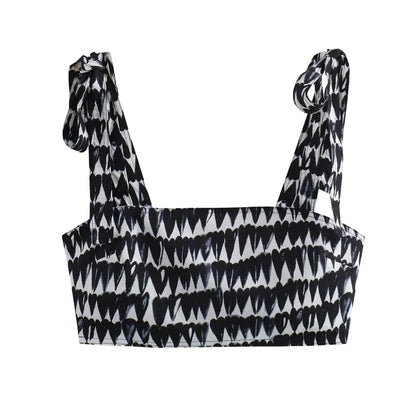 Merche - Top & Rock Set - Kurz Hängend Locker Hohe Taille - Sommer