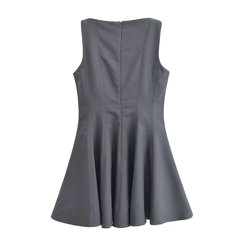 Merche - Slim Fit Ärmelloses Kleid - Strukturiert - Sommer
