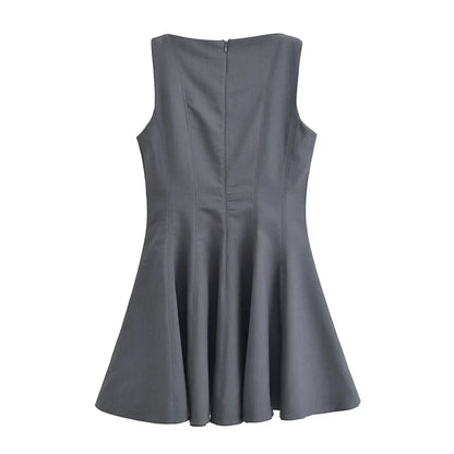 Merche - Slim Fit Ärmelloses Kleid - Strukturiert - Sommer