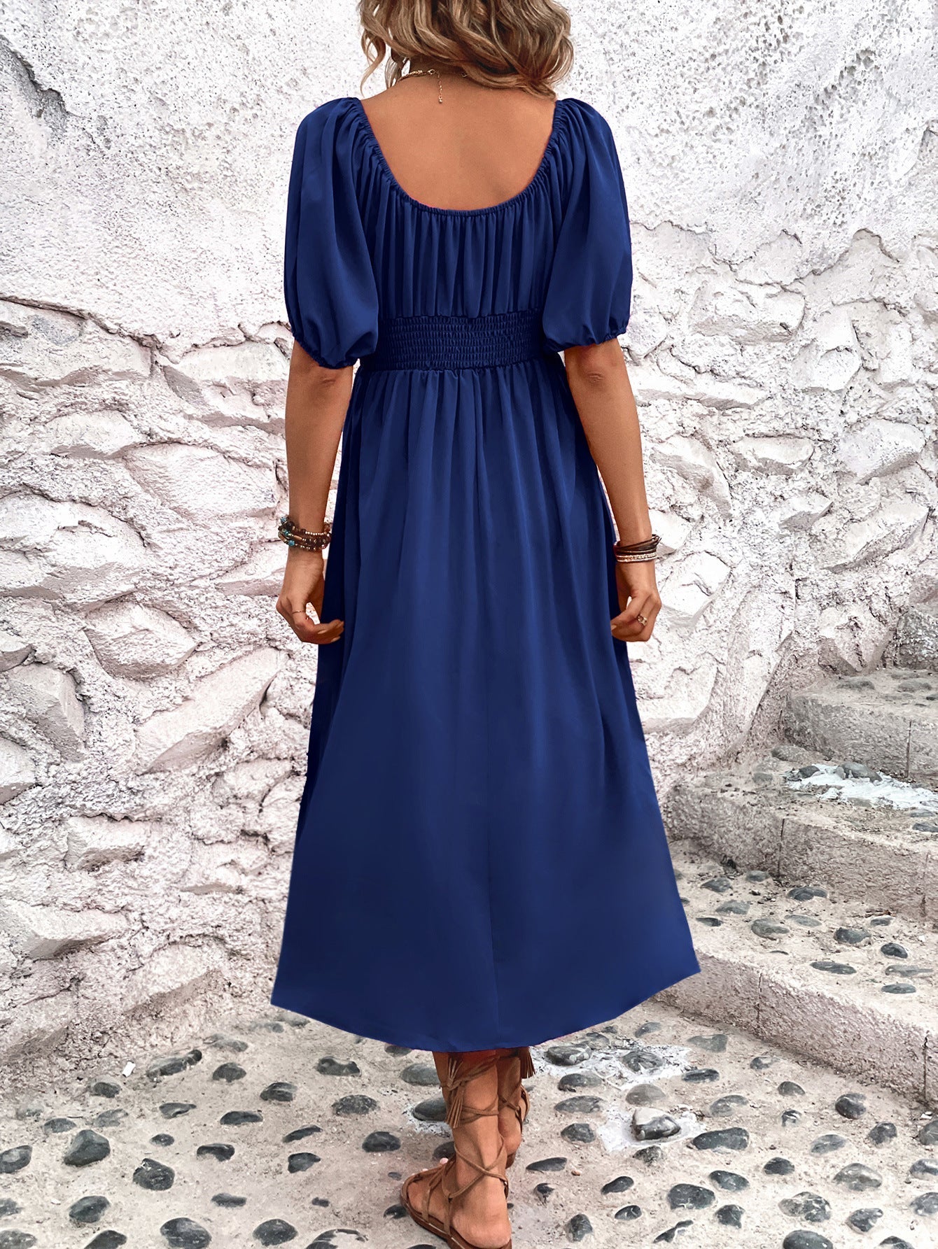 Schulterfreies Midikleid für Damen