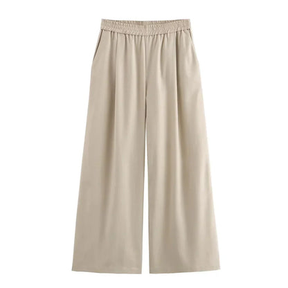 Merche - Outfit-Sets - Polyester - Polo Lange Ärmel - Weite Hosen - Sommer