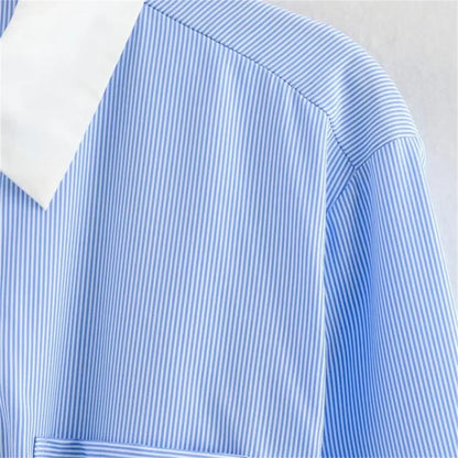 Merche - Kleid - Mini - Slim Fit - Gestreift - Langarm - Herbst