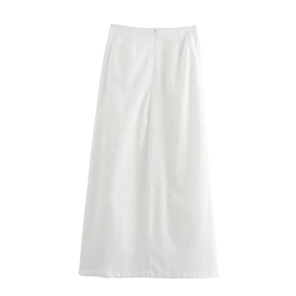 Merche - Shirt & Rock Set - V-Ausschnitt Ärmellos - Hohe Taille - Sommer