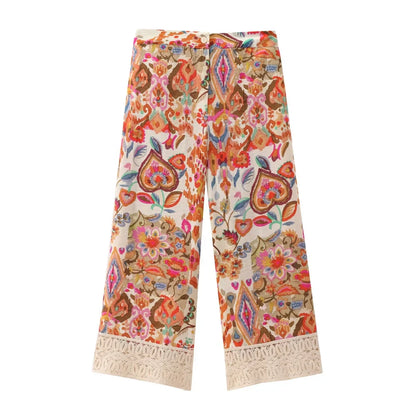 Merche - Set aus Oberteil und Hose - Graffiti-Print Lange Ärmel - Alle Jahreszeiten