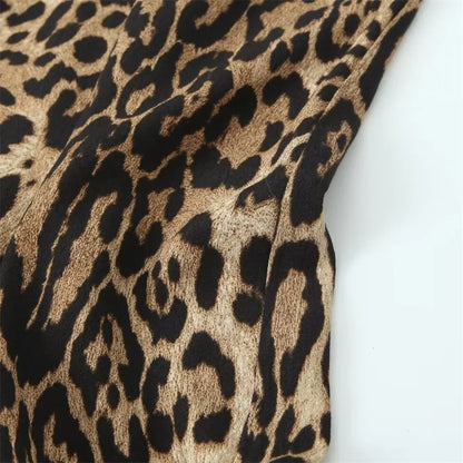 Merche - Maxikleid - Polyester - Rundhals - Leopardenmuster - Herbst