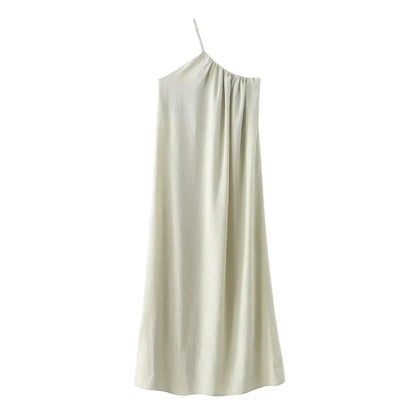 Merche - Slim Fit Asymmetrisches Midikleid mit offenem Rücken - Sommer