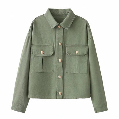 Merche - Washed Coat - Polokragen Langarm - Sommer