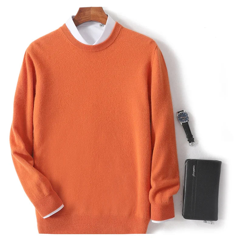 WW | Weicher Und Warmer O Ausschnitt Pullover Für Herren, Perfekt Für Kalte Tage