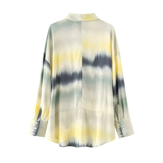 Merche - Tie-Dyed Bedruckter Kater Hemd- und Hosenset - Alle Jahreszeiten