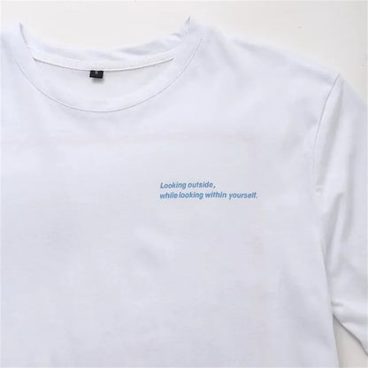 Merche - T-Shirt - Lässig Locker Rundhals Kurzarm Print - Sommer