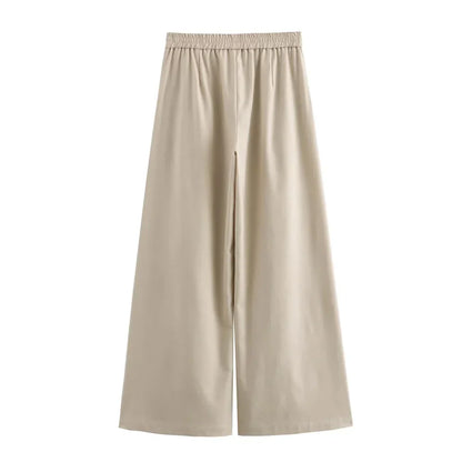 Merche - Outfit-Sets - Polyester - Polo Lange Ärmel - Weite Hosen - Sommer