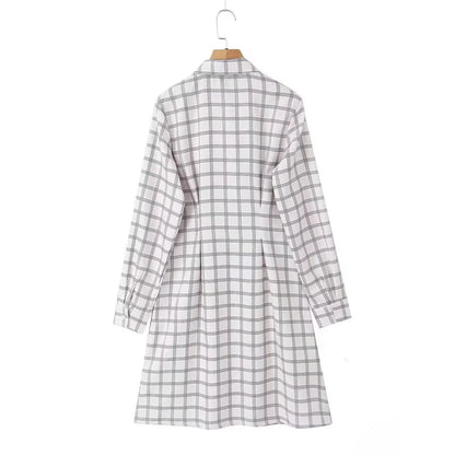 Merche - Kleid - Polokragen, kariert - Casual - Herbst