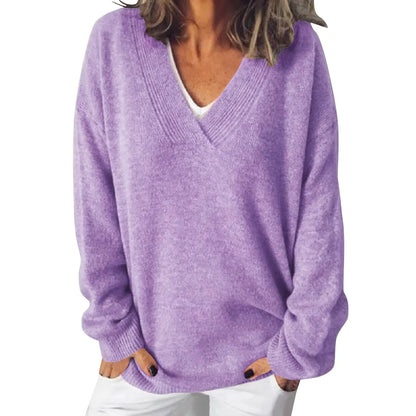 WW | Warmer V-ausschnitt Langärmelig Pullover