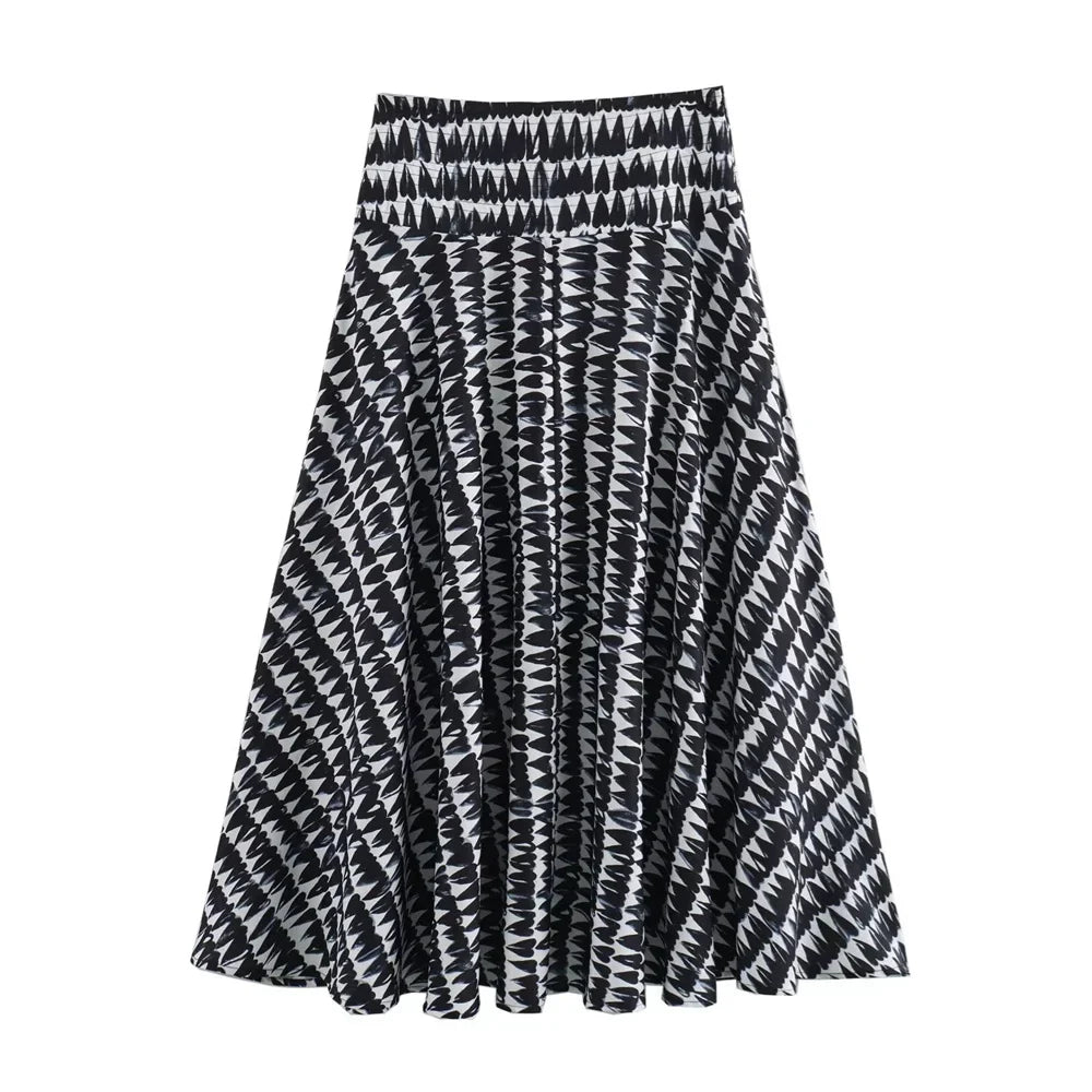 Merche - Top & Rock Set - Kurz Hängend Locker Hohe Taille - Sommer