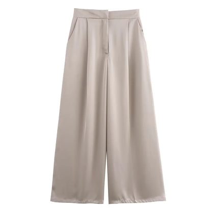 Merche - Top & Hosen Set - Rundhals - Kurzarm - Hohe Taille - Sommer