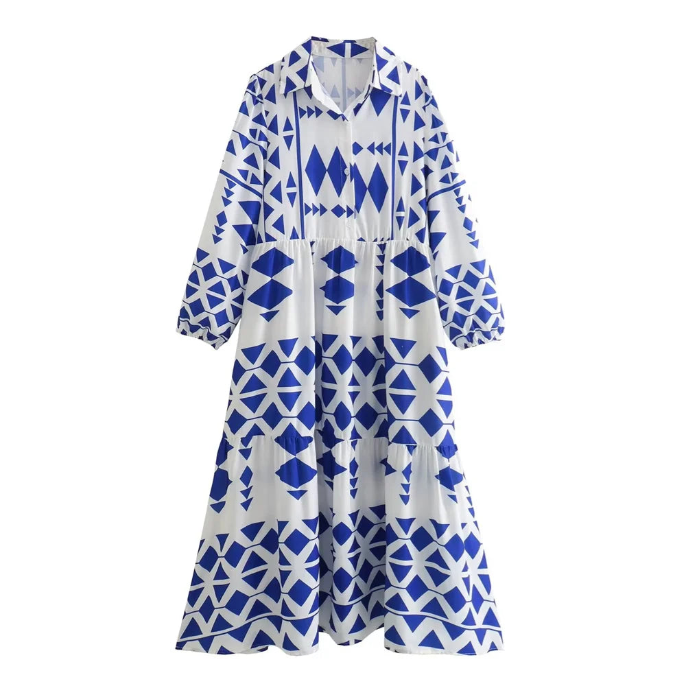 Merche - Kleid - Lässig, Locker, Leinenimitat - Herbst