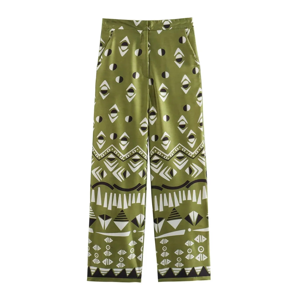 Merche - Set aus Hemd und Hose - Kragen - Hohe Taille - Herbst