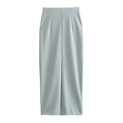 Merche - Slim Fit Hängender offener Rücken, Rock-Set mit hoher Taille - Sommer
