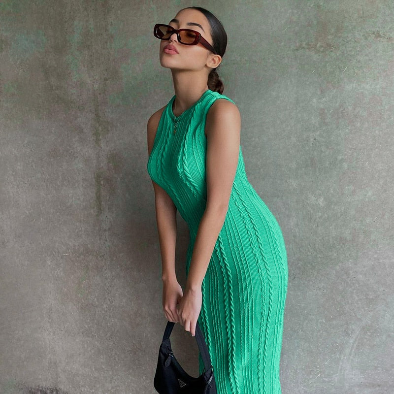 Gehäkeltes ärmelloses Kleid