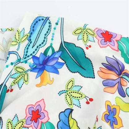 Merche - Kleid - Figurbetont - V-Ausschnitt - Floral - Herbst