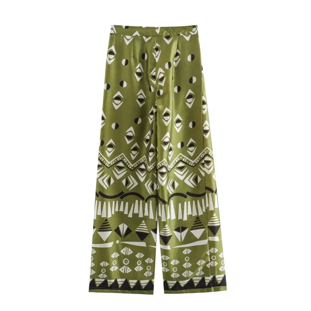 Merche - Set aus Hemd und Hose - Kragen - Hohe Taille - Herbst