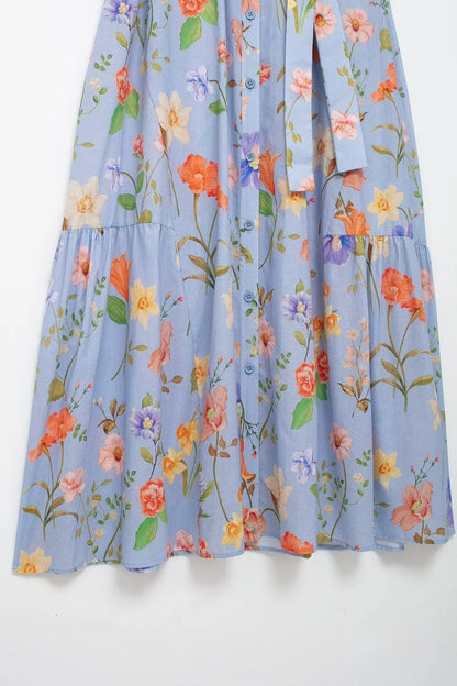 Geblümtes Hemdblusenkleid