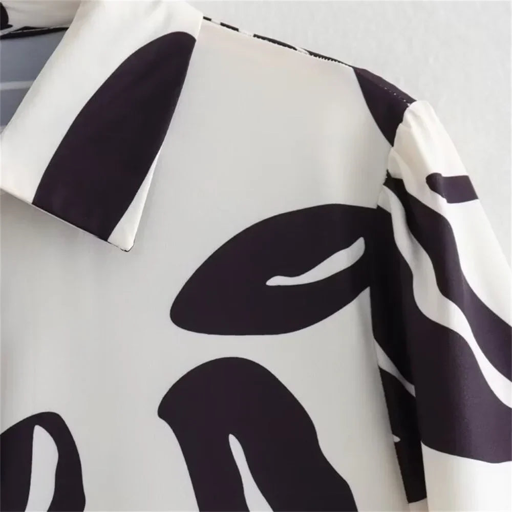 Merche - Kleid - Flare - Locker - Flip-Kragen - Herbst