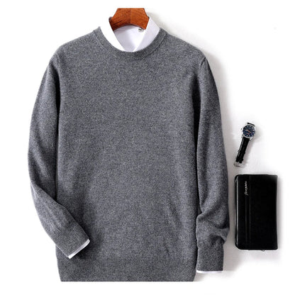 WW | Weicher Und Warmer O Ausschnitt Pullover Für Herren, Perfekt Für Kalte Tage