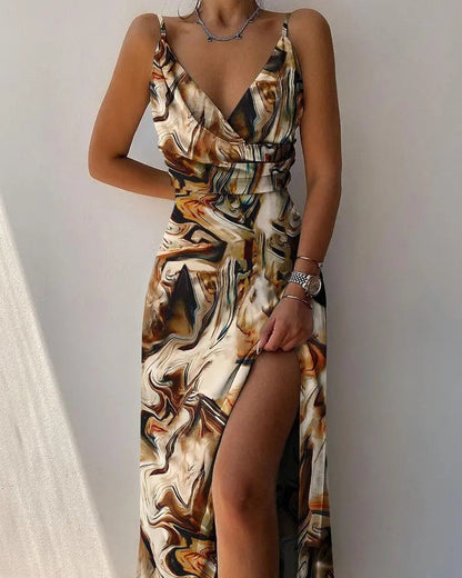 langes fliebendes kleid