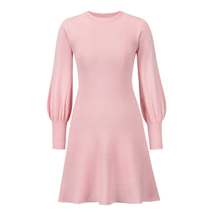 I Modernes Kleid mit Ballonärmeln für Frauen