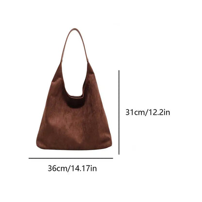 WW | Zeitlose Wildleder Schultertasche