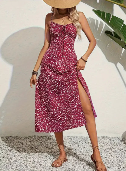 Anmutiger Fruhlingszauber Luftiges Blumen-Trägerkleid