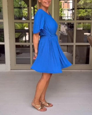 – blaues, elegantes minikleid für damen