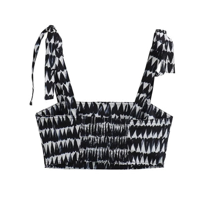 Merche - Top & Rock Set - Kurz Hängend Locker Hohe Taille - Sommer
