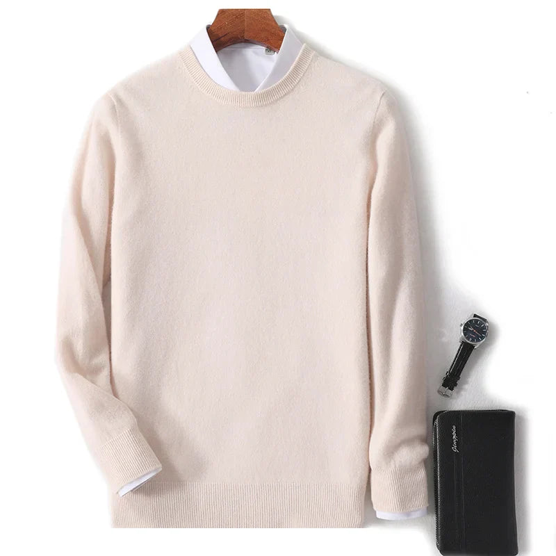 WW | Weicher Und Warmer O Ausschnitt Pullover Für Herren, Perfekt Für Kalte Tage