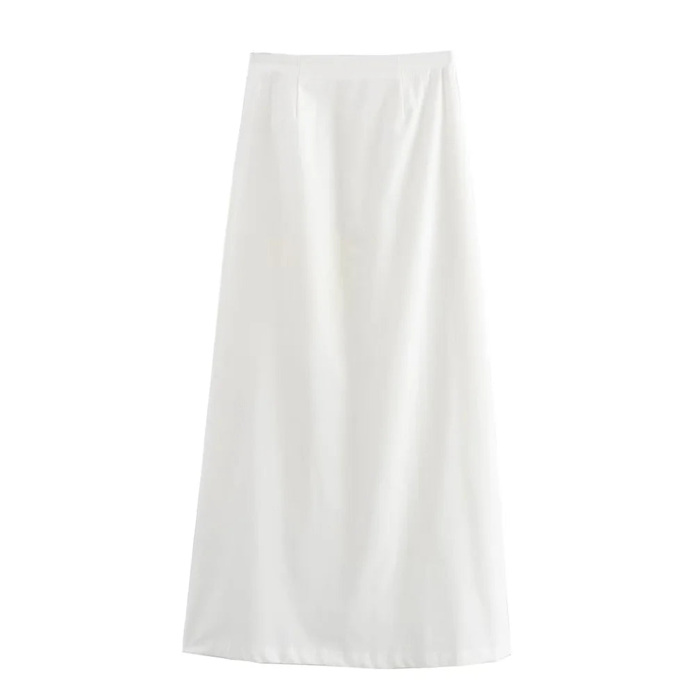 Merche - Shirt & Rock Set - V-Ausschnitt Ärmellos - Hohe Taille - Sommer