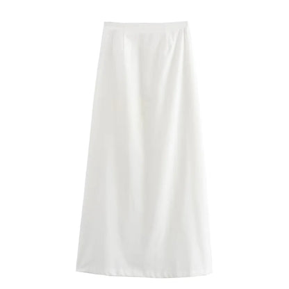 Merche - Shirt & Rock Set - V-Ausschnitt Ärmellos - Hohe Taille - Sommer