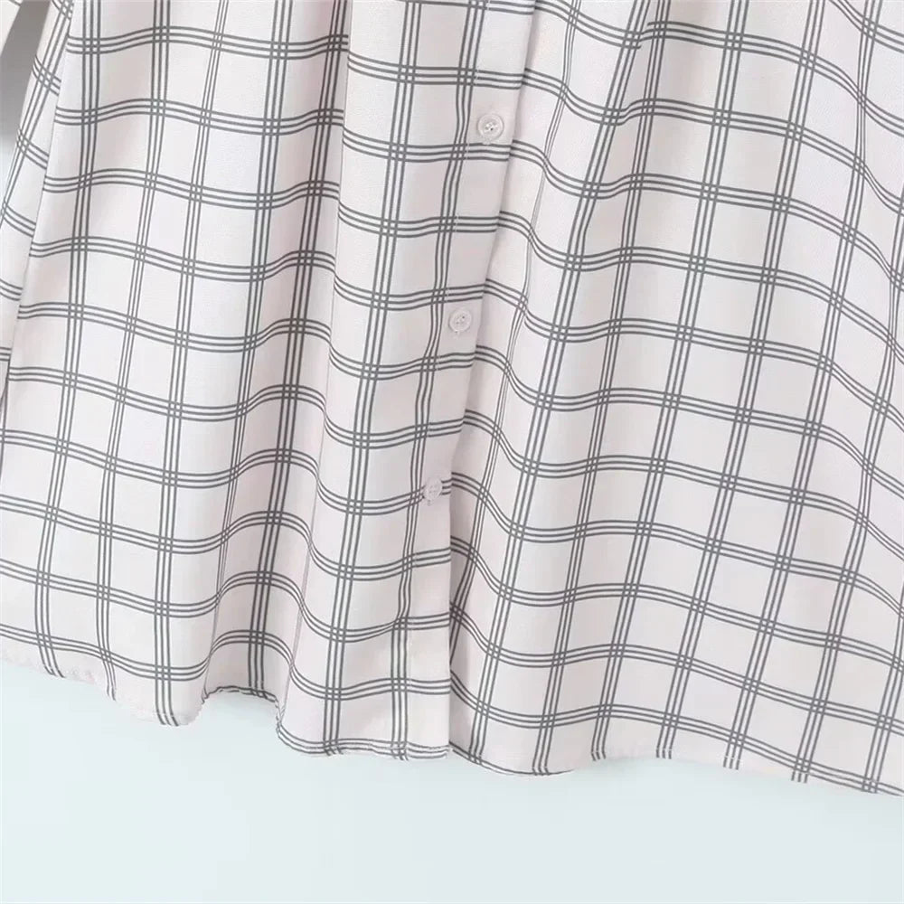 Merche - Kleid - Polokragen, kariert - Casual - Herbst
