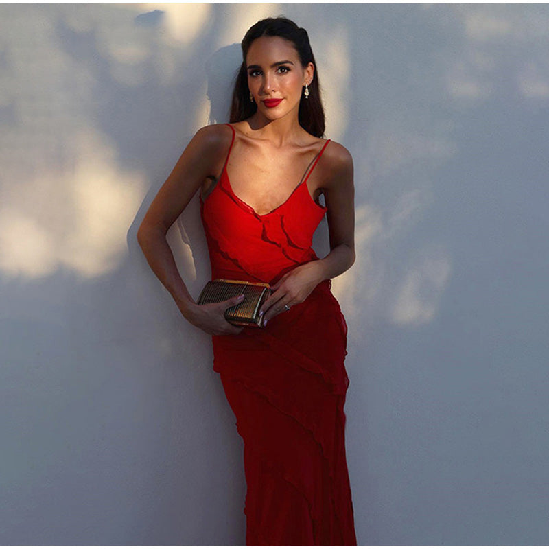 Maxi-Kleid mit Rüschen | Perfekt für besondere Anlässe