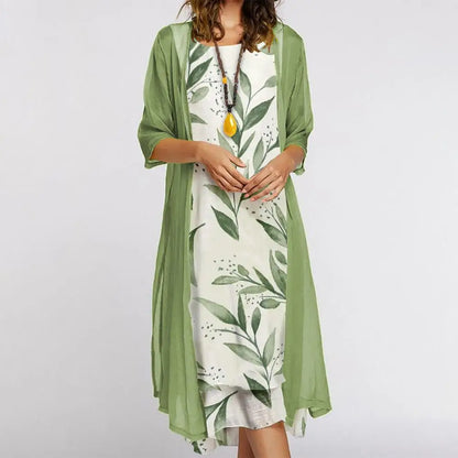 Damen Rundhalsausschnitt Kleid