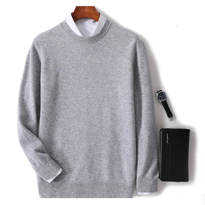 WW | Weicher Und Warmer O Ausschnitt Pullover Für Herren, Perfekt Für Kalte Tage